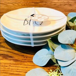 Rae Dunn BBQ Plates Set